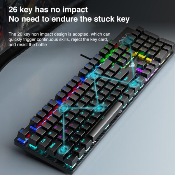 AULA S2022 RGB MECHANICAL KEYBOARD - Image 2